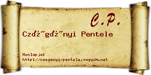 Czégényi Pentele névjegykártya